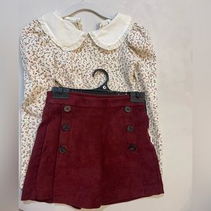 Zara size 8 skort + top